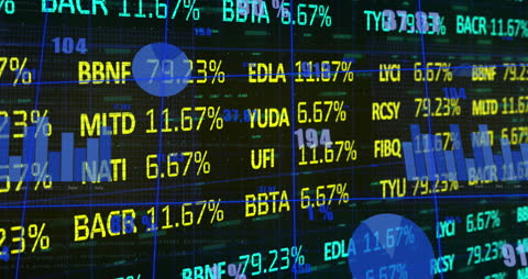Digital Stock Market Data Analysis with Animated Processing Elements