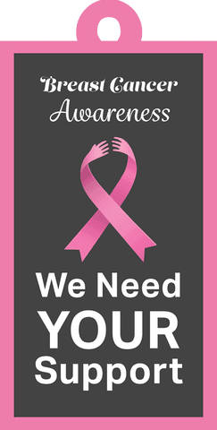 Breast Cancer Awareness Emblem on Transparent Background