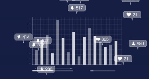 Animated Social Media Data Analysis and Metrics Visualization