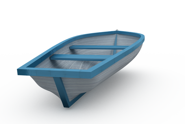 Transparent Blue and White Wooden Boat on Shadow Background - Download Free Stock Videos Pikwizard.com