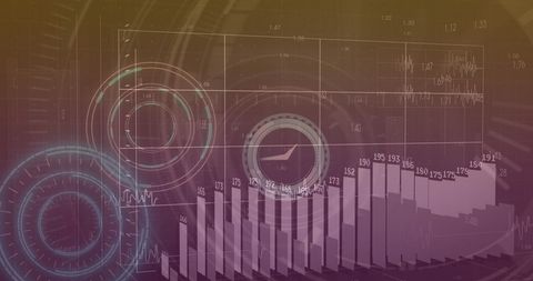 Abstract Financial Data Interface with Timelapse Elements - Download Free Stock Images Pikwizard.com