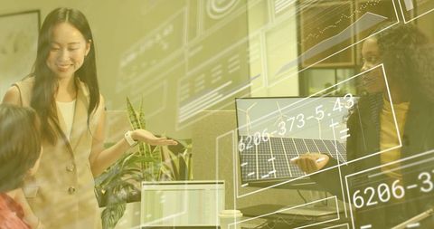 Team Collaborating on Renewable Energy Data Visualization