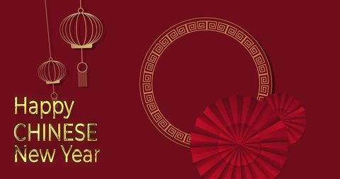 Chinese New Year Lanterns and Symbols Celebrate Festive Season