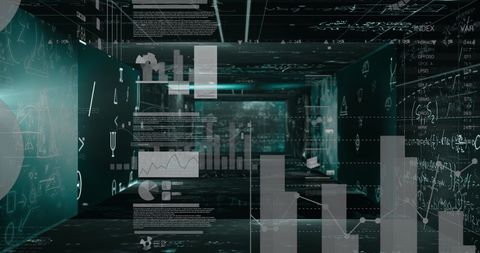 Mathematical Equations and Data Analysis in Futuristic Technology Concept - Download Free Stock Images Pikwizard.com