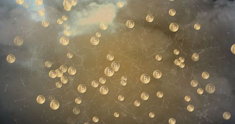 Interconnected Bitcoin Symbols in Digital Cloud Network - Download Free Stock Images Pikwizard.com