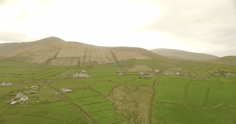 Sunset Aerial View of Green Fields and Rolling Hills Offering Pastoral Serenity - Download Free Stock Videos Pikwizard.com