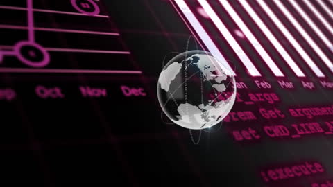 Futuristic Global Technology Concept with Digital Data Overlay