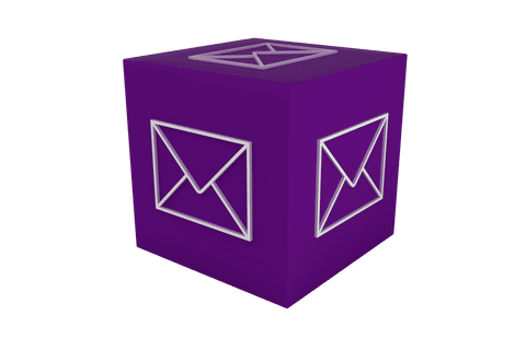 purple cube with envelope icons on transparent background - Download Free Stock Videos Pikwizard.com