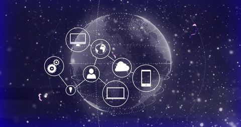 Conceptual Digital Network and Technology with Global Connectivity