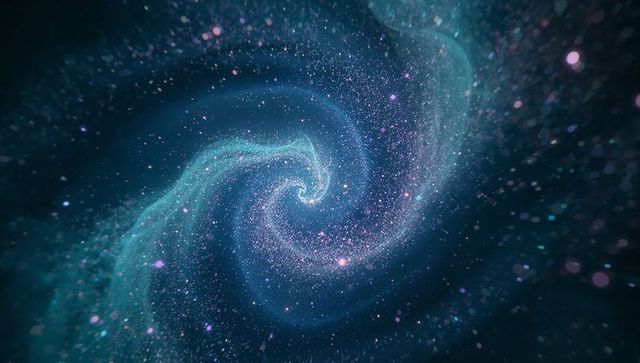 Celestial spiral: ethereal galaxy spiral in enchanting deep space