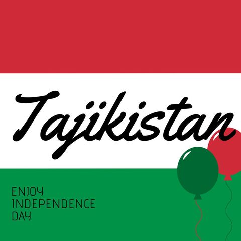 Tajikistan independence day celebration with flag background
