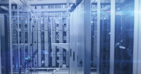 Futuristic Data Center with Advanced Server Racks - Download Free Stock Images Pikwizard.com