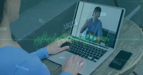 Business Visualization Concept with Laptop