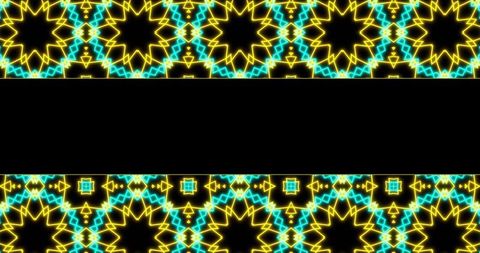 Geometric Neon Patterns with Central Banner Space - Download Free Stock Images Pikwizard.com