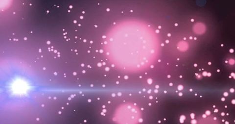 Digital Pink Light Particles on Dark Background