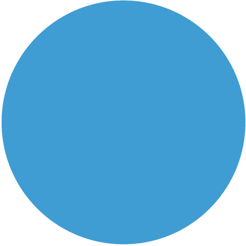 Blue Circle Icon on Transparent Background