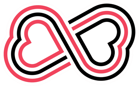 transparent infinity heart symbol with black and pink outlines - Download Free Stock Videos Pikwizard.com