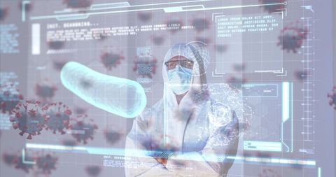 Health professional with medical interface data