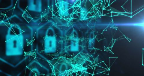Futuristic Digital Security Network with Abstract Padlocks - Download Free Stock Images Pikwizard.com