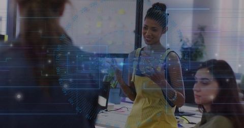 Office collaboration and teamwork in modern workplace setting