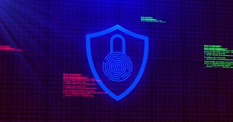 digital online security icon with glowing blue padlock - Download Free Stock Images Pikwizard.com