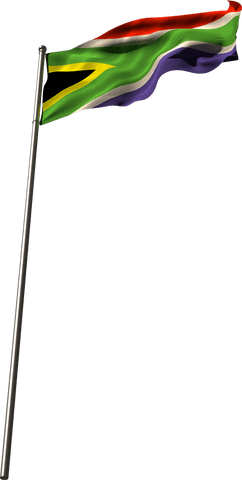 transparent south african flag waving on flagpole - Download Free Stock Videos Pikwizard.com