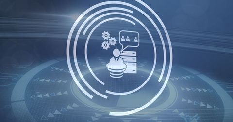 Futuristic Digital Interface with Business Technology Concept - Download Free Stock Images Pikwizard.com
