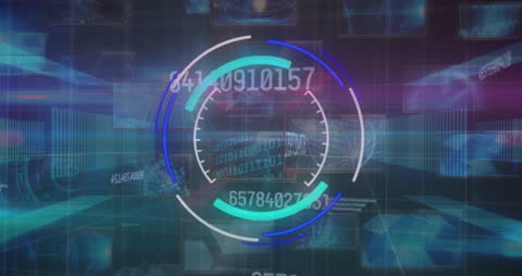 Futuristic Digital Data Interface Animation
