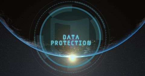 Digital Data Protection Shield Over Earth From Space - Download Free Stock Images Pikwizard.com