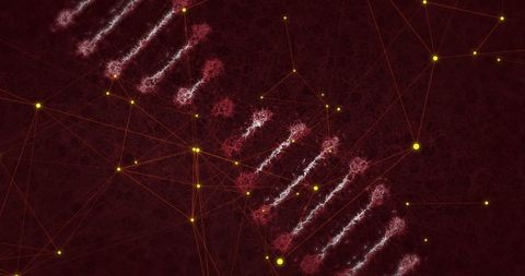 Abstract DNA Strand with Glowing Geometric Network - Download Free Stock Images Pikwizard.com