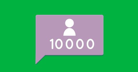 10,000 Users Milestone Digital Art with Green Background - Download Free Stock Images Pikwizard.com