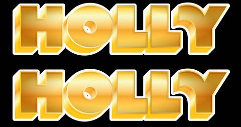 golden 3d holly text for festive christmas design - Download Free Stock Images Pikwizard.com