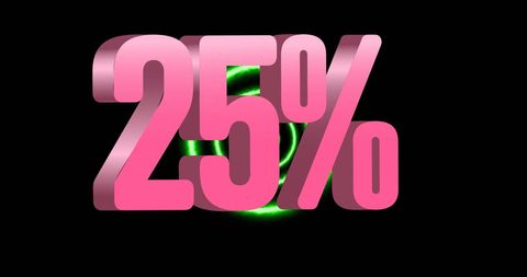 25 Percent Discount Sign with Neon Elements - Download Free Stock Images Pikwizard.com