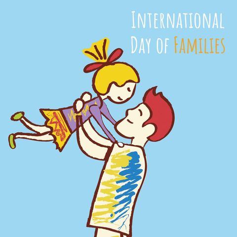 happy father carrying daughter celebrating international day of families - Download Free Stock Templates Pikwizard.com