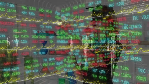 Virtual Reality in Stock Market Analysis Concept