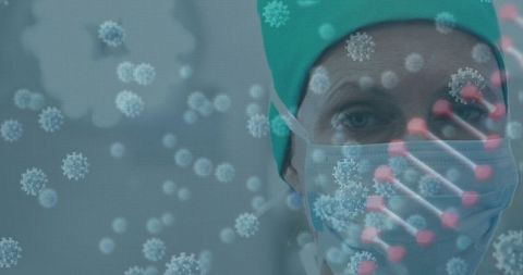 Healthcare Worker Analyzing Viral DNA in Laboratory Setting