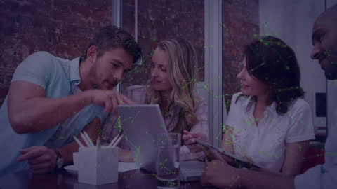 Diverse Team Discussing Network Technology in Modern Office