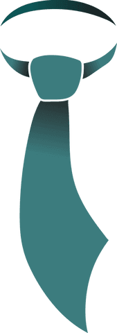 Transparent Blue Tie Illustration for Business Concepts