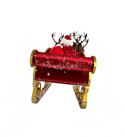 Santa Santa Sleigh on Transparent Background for Festive Designs - Download Free Stock Videos Pikwizard.com