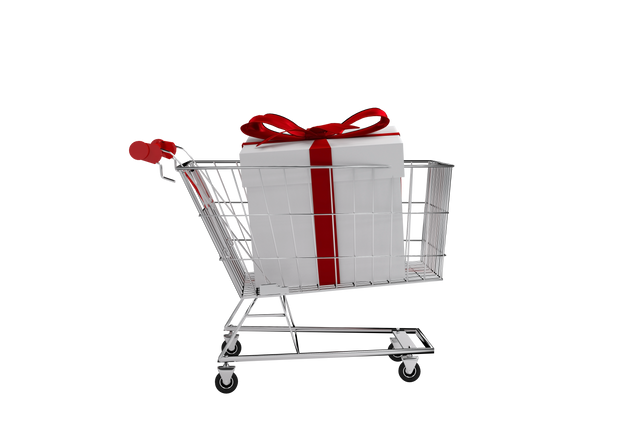 Gift in Shopping Cart on Transparent Background Isolated Vector Illustration - Download Free Stock Videos Pikwizard.com