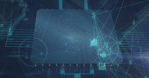 Futuristic Digital Interface with Abstract Data Connections - Download Free Stock Images Pikwizard.com