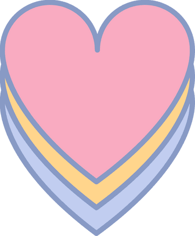 Layered Heart Icon in Soft Pastel Colors on Transparent Background - Download Free Stock Videos Pikwizard.com