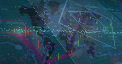 Abstract Global Data Visualization Concept with Digital Interface - Download Free Stock Images Pikwizard.com
