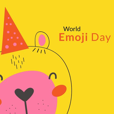 Colorful Teddy Bear Icon Celebrating World Emoji Day - Download Free Stock Templates Pikwizard.com