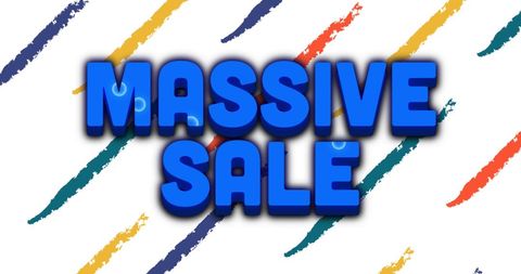 Vibrant massive sale advertisement design
