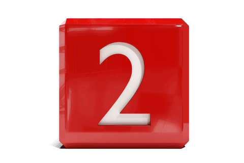 red transparent cube with white number two on isolated background - Download Free Stock Videos Pikwizard.com