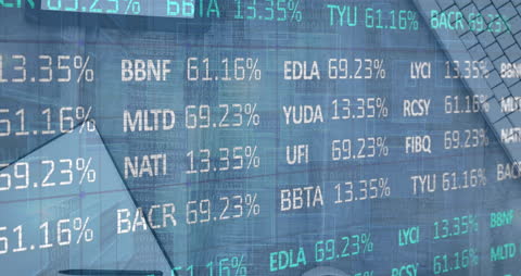 Digital Stock Market on Computer Screen Iconic Corporate Desk Atmosphere