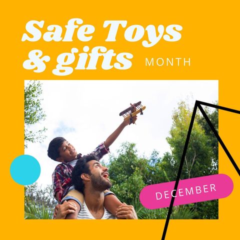 safe toys and gifts awareness campaign with father and son - Download Free Stock Templates Pikwizard.com