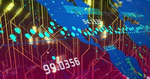 Global Data Processing and Digital World Map Technology - Download Free Stock Images Pikwizard.com