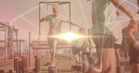 Active Family Bonding Day at Outdoor Obstacle Course